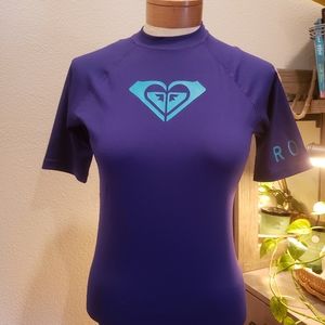 New Roxy sz 10 upf 50 rashgaurd swim shirt Purple